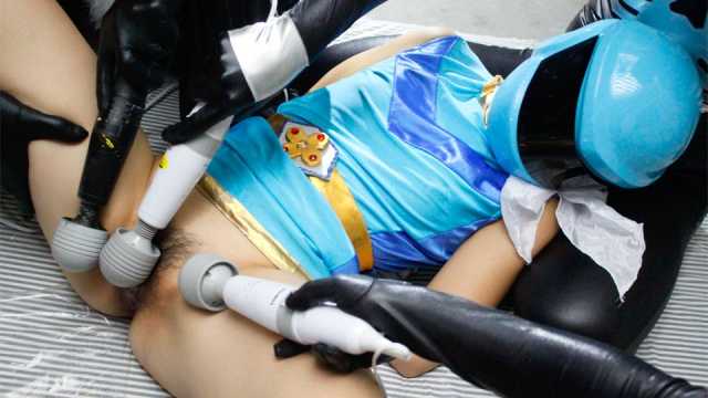 Japanhdv Galactic Sentai Brave Blue gets worked over with sex toys by the ETs